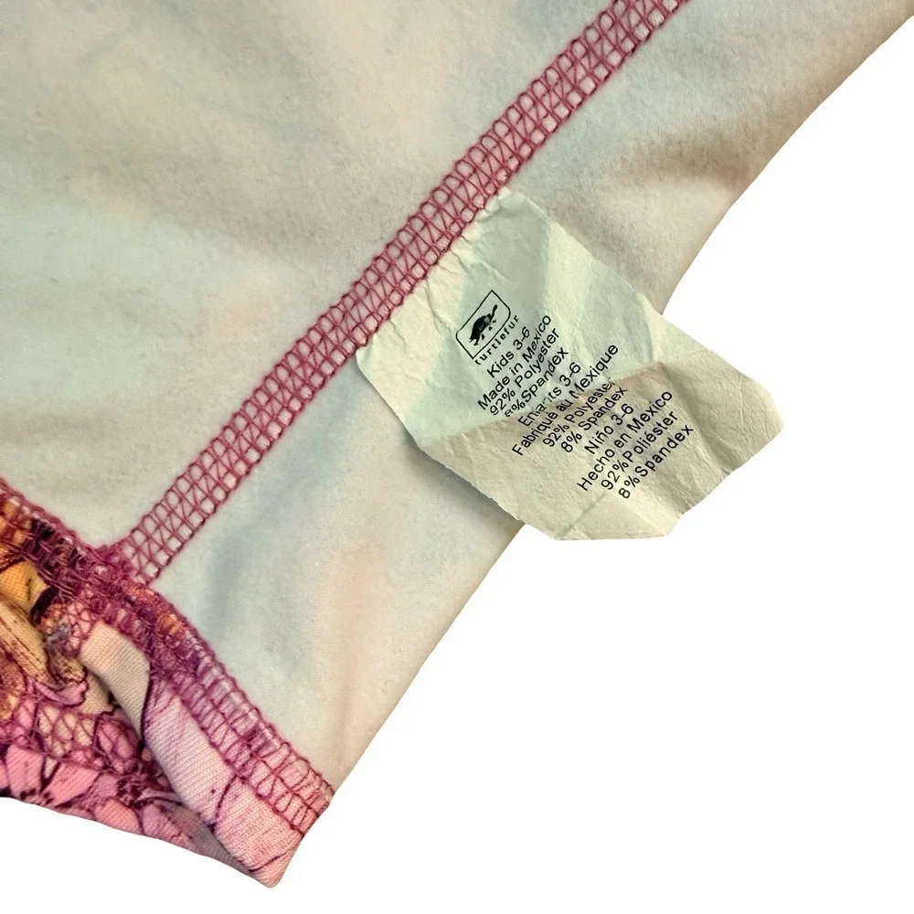 Turtle Fur Balaclava Pink Floral Lightweight Hood Kids 3-6
